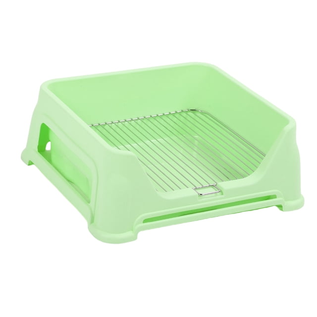 Dog Potty Tray, Stainless Steel Grid Sturdy Dog Litter Box Large Capacity Wall Mounted Dog Training Toilet for Small Medium Dogs