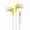 Yellow, variant on Fmnung Wired 3.5mm In-Ear Headphones, Noise Cancelling Earbuds with Colorful Design, Lightweight Earphones for Mobile, Tablet, Laptop, and Gaming, Ergonomic Fit Comfortable