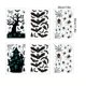 thumbnail image 3 of Decoración de Halloween Paquete de 6 pegatinas decorativas de pared con diseño de castillo de Halloween, pegatinas creativas para ventana, 3 of 9