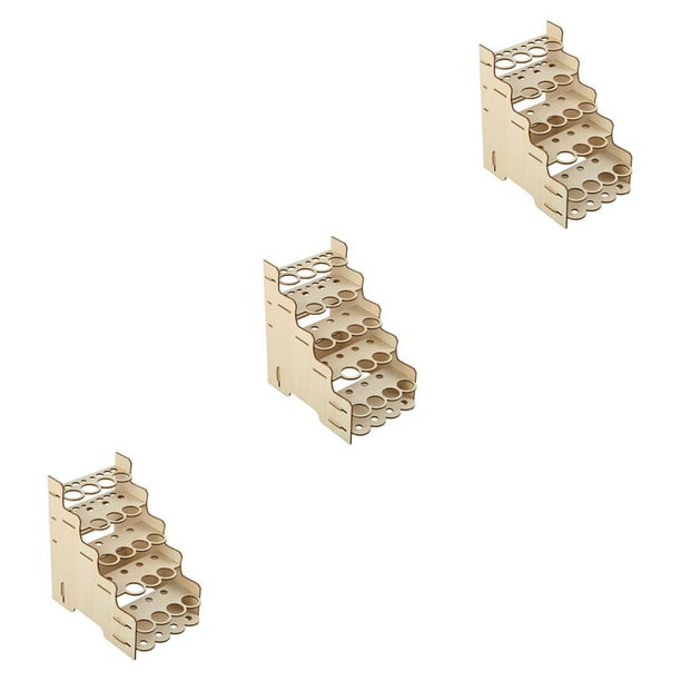 Wosthever Modelo de estante de almacenamiento de pintura, artesanía de madera, contenedor de herramientas convenientes, soporte de pigmento, estantes de Type1 NO1 Wosthever CBP204862