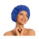 thumbnail image 1 of wonima11 Reusable Shower Cap for Women, Large Waterproof Shower Essentials Bonnet Washable Elastic Band Bath Hair Wrap Hat for Long Hair, Braids(Dark Blue), 1 of 1