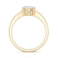 thumbnail image 2 of Rosec Jewels Certified Moissanite Oval Engagement Ring 2 Carat - Split Shank Ring (7X9 mm, D-VS1 Quality), 18K Yellow Gold, US 6.50, 2 of 8