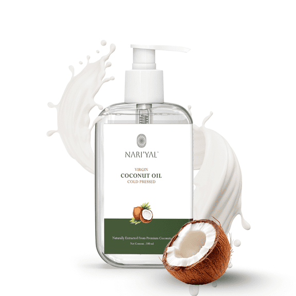Nariyal Virgin Coconut oil for Moisturizing Hair and Skin - 100 ML (3.3 fl oz)