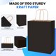 thumbnail image 3 of Bolsas de papel kraft negro XPCARE, paquete de 100 unidades, 22 x 11,5 x 25 cm, 3 of 6