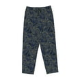 thumbnail image 4 of Naloa Golden Peonies Print Women’s Ultra-Soft Comfy Pajama Lounge Pants with Pockets & Drawstring, 4 of 8