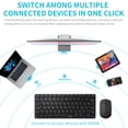 thumbnail image 2 of ¡Vaya! Mini teclado inalámbrico silencioso multimodo de 9000M, Base de aleación, ratón óptico combinado, conectar a 3 dispositivos, diseño inglés/ruso, 2 of 5