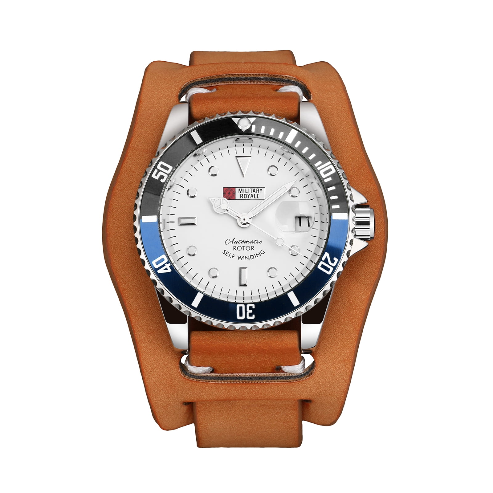 white dial sports watch