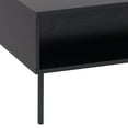 thumbnail image 6 of Kris & Ally Evander Black Fluted Engineered Wood Contemporary Indoor Coffee Table with Metal Legs and Storage, 6 of 9