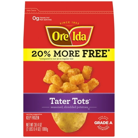 Ore-Ida Tater Tots Seasoned Shredded Potatoes 38.4 oz Bag