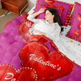 thumbnail image 4 of Homewish Red Love Heart Print 7-Piece Twin Bedding Sets For Adults Boys Girls,Happy Valentine'S Day Bedding Comforter Set,Romantic Lover Couple Breathable Sheet Sets,Lightweight Room Decor, 4 of 8