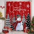 thumbnail image 2 of Merry Christmas Shower Curtains for Bathroom, Snowman Xmas Tree Waterproof Fabric Shower Curtain for Bathroom Bathtub Decoration, Machine Washable, 60"x72", 2 of 9