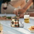 thumbnail image 5 of Yayeee Ashtray with Lid for Cigarette Smokeless Stainless Steel Home Ash Holder, Checkered Pattern, 5 of 7