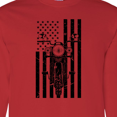 thumbnail image 4 of Inktastic Distressed Motorcycle Flag Long Sleeve T-Shirt, 4 of 5
