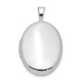 thumbnail image 1 of Beautiful Sterling Silver Rhodium-plated 20mm Polished Oval Locket, 1 of 2