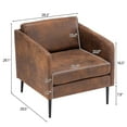 thumbnail image 2 of Ktaxon Modern Club Chair, Bronzing Cloth Fabric Arm Chair, Single Sofa for Reading Living Room Brown, 2 of 9