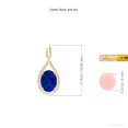 thumbnail image 3 of ANGARA Lab Grown Solitaire Oval Blue Sapphire Twist Bale Pendant for Women in 14K Yellow Gold (Size-8x6mm | 1.55 ct) | September Birthstone Jewelry for Her | Lab-Grown Blue Sapphire Pendant, 3 of 8