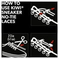 KIWI Sneaker NoTie Shoe Laces, White, One Size Fits All (1 Pair