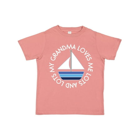 

Inktastic My Grandma Loves Me Sailboat Sailing Gift Toddler Boy Girl T-Shirt