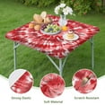 thumbnail image 4 of Colorful Tie Dye Pattern Square Fitted Tablecloth with Elastic Edge,Square Table Cover,Washable Elastic Table Cover for Home Kitchen Party Decor 34"x34", 4 of 6