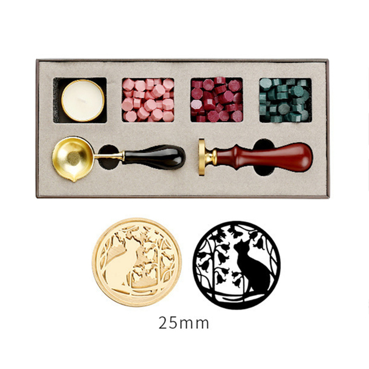 Stamps Wax Seal Box Packaging Kit Evening Wedding Invitation Decorative