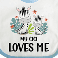 thumbnail image 4 of Inktastic Zebra My Gigi Loves Me Boys or Girls Baby Bib, 4 of 4