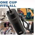 thumbnail image 4 of Sidagar 24 oz Black Double-Walled Leak-Resistant Lid with Straw Stainless Steel Tumbler, 4 of 8