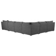 thumbnail image 3 of Sasha 6-Piece Upholstered Modular Sectional Barely Black, 3 of 18