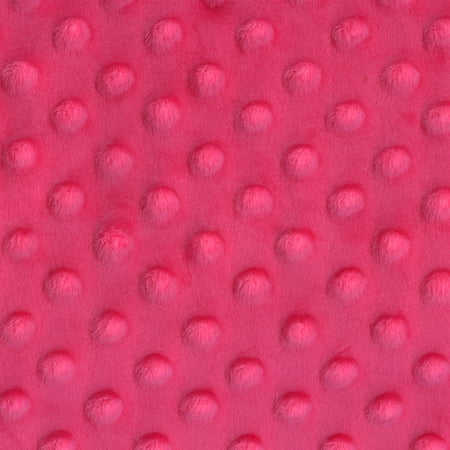 102 Fleece - SHASON TEXTILE (2 Yards cut) SOFT CUDDLY MINKY DOT FLEECE, HOT PINK.