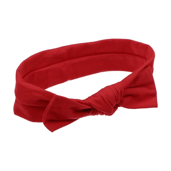 Bow Headband Fashion Cute Cotton Hair Band for Teenager Red 7.3Inch