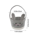 thumbnail image 3 of Easter Basket Braided Cotton Rope Build Bunny Ear Handle Design Color Matching Rabbit Face Pattern Hand Basket for Eggs Storage Container, 3 of 6
