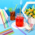 thumbnail image 4 of Nvzi 100Pcs 0.23*7inch Disposable Drinking Plastic Straws-Pink, 4 of 5
