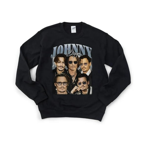 Johnny Depp Vintage Actor Movie Star Pirates Caribbean 90s Hollywood Fan Sweatshirt, for men & women, up to size 5XL