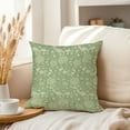 thumbnail image 3 of Ethan Taylor Botanical Throw Pillow Soft Cushion Cover 'William Morris Botanical Pattern IX Botanicals Cottagecore' Classic Pattern Decorative Square Accent Pillow Case, 16x16 Inches, Green, Gray, 3 of 5