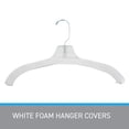 thumbnail image 7 of SSWBasics Foam Hanger Covers - White Foam  Padded  Pack of 100  Covers for Hangers  Hanger Slip Preventer  Hanger Protector  Ideal for thrift stores  Fits Plastic Dress Hangers, 7 of 7