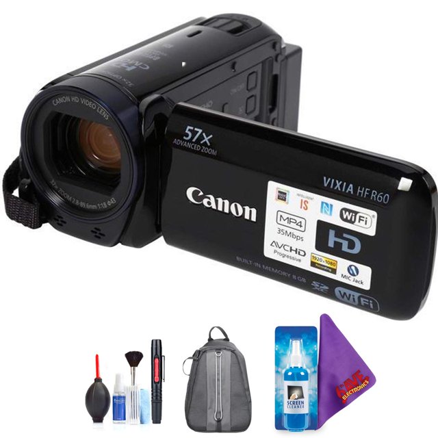 Canon 8GB VIXIA HF R60 Full HD Camcorder + Pro Accessories Bundle Canon 0279C001