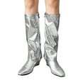thumbnail image 3 of Xiaoxatg Autumn/Winter Large Boots Women's Knee High Boot for Stylish and Comfortable All-Day Wear 7.5 Silver, 3 of 7