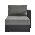 thumbnail image 5 of Modular Lounge Chair Chaise, Grey Gray, Aluminum Metal, Outdoor Patio Balcony Cafe Bistro Garden Hospitality Restaurant, Modern Contemporary HB36560, 5 of 9