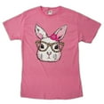 thumbnail image 6 of Tees2urdoor Poppy The Bunny Loves Her Leopard Specs, Youth Small, pink, 6 of 6