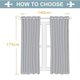 thumbnail image 5 of Cortinas opacas con diseño sofisticado y de bajo consumo energético, con ojales en la parte superior, cortinas aislantes y que oscurecen la habitación, ojales plateados de 1,6 pulgadas, 2 paneles en, 5 of 5
