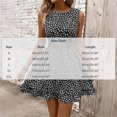 thumbnail image 3 of QUNYINEY Sleeveless Casual Dresses for Women Mini Boho A Line Summer Sundress Ruffle Slim Fit Crew Neck Dresses, 3 of 8