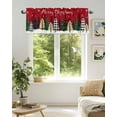 thumbnail image 6 of Red Merry Christmas Kitchen Valances for Windows Winter Farmhouse Xmas Trees Snowflakes Valance Curtains&nbsp; for Kitchen /Living Room/Bedroom/ Bathroom Decor, 42"x12 " ,Rod Pocket 1 Panel,, 6 of 7