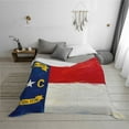 thumbnail image 6 of North-Carolina Flag Art Throws Blanket Fleece Soft Cozy Warm Plush for Travel Chair Bedroom Living Room Sofa 40"x30", 6 of 7