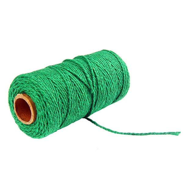 maskred 91.5m Cotton Cord Rope Crafts Macrame String Solid Color Cotton Yarn  Rope Home Textiles Durable Do Not Fade Cotton Rope green 3Set 