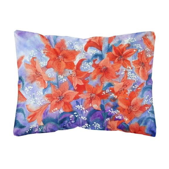 Carolines Treasures IBD0257PW1216 Lillies Fabric Decorative Pillow