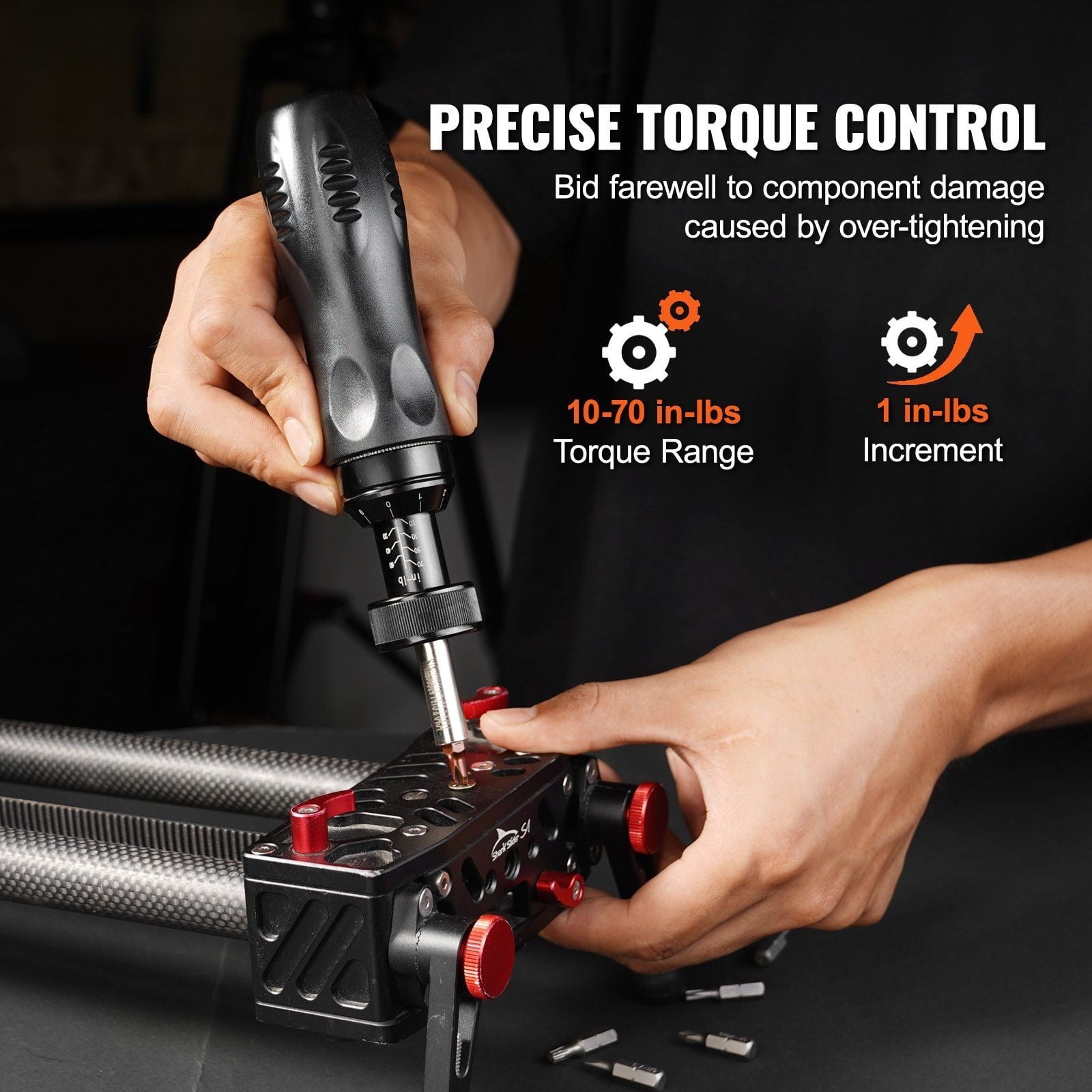 CAFORKP Torque Screwdriver Set 10-70 in/lbs, 1/4" Drive with Bits & Storage Case