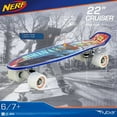 thumbnail image 2 of Flybar 22 inch Plastic Cruiser Skateboard, Non-Slip Deck, for Boys and Girls Ages 6+ up to 175lbs, Nerf Blue, 2 of 2