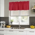thumbnail image 4 of 2 Pack Valances for Window, Pure Red Short Curtains for Kitchen Bedroom Living Room, Simple Solid Color Rod Pocket Small Window Treatment Valance Drapes 42 x 18 Inch, 4 of 8