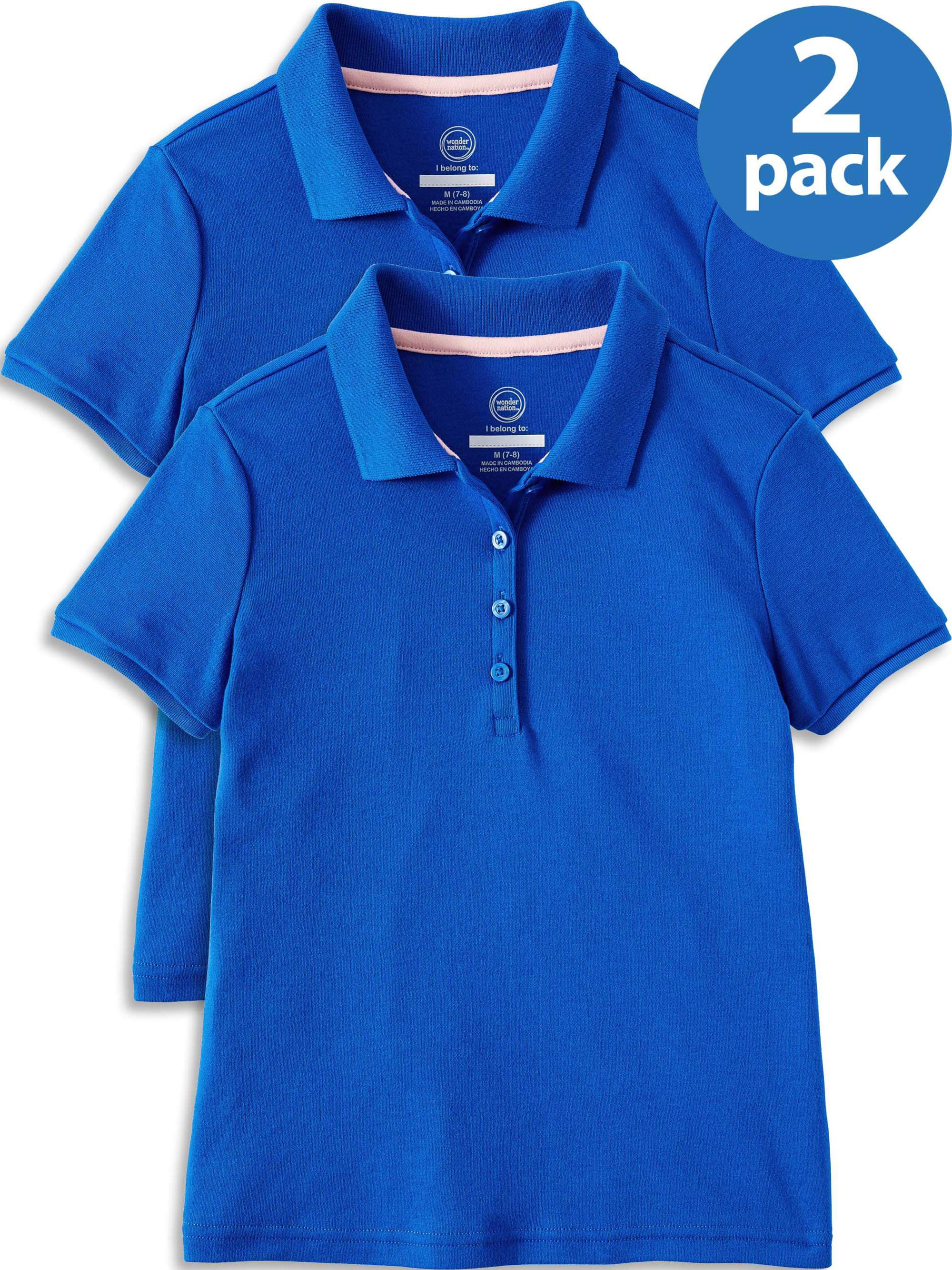 The Hottest Design 2 Pack of 100% Cotton Polos for Kids School Uniform ...
