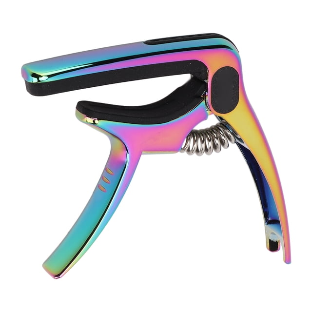 Guitare Électrique Capo, Facile à Installer Protection Ressort Capo Doux Rembourrage Design pour Instruments à Cordes Coloré