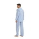 thumbnail image 2 of GLOBAL Conjuntos de Pijamas de Algodón para Hombre, Ropa de Dormir de Manga Larga con Botones, Ropa de Dormir Cómoda, Conjunto de Pijama Suave con Rayas Azules L, 2 of 5
